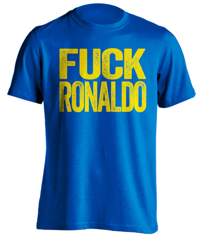 fuck ronaldo uncensored blue tshirt LUFC leeds united fan