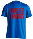 i hate the lakers la clippers blue tshirt