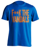 fuck idaho vandals boise state broncos blue tshirt censored