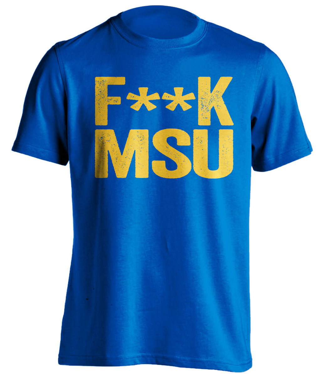 fuck msu pitt pittsburgh panthers blue tshirt censored