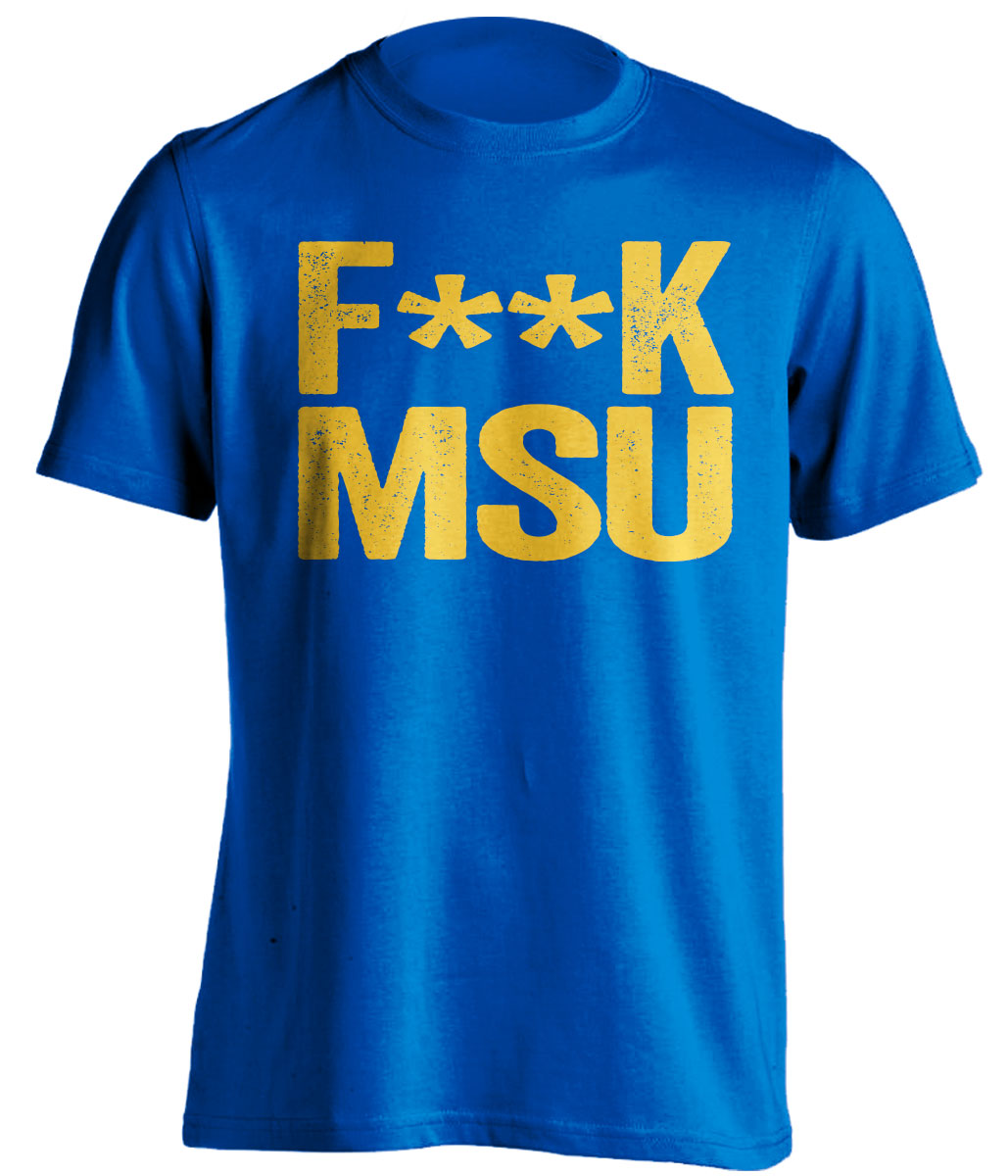 fuck msu pitt pittsburgh panthers blue tshirt censored