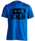 fuck ac milan blue and black tshirt censored