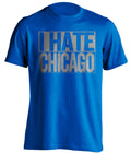 i hate chicago bears detroit lions fan blue shirt