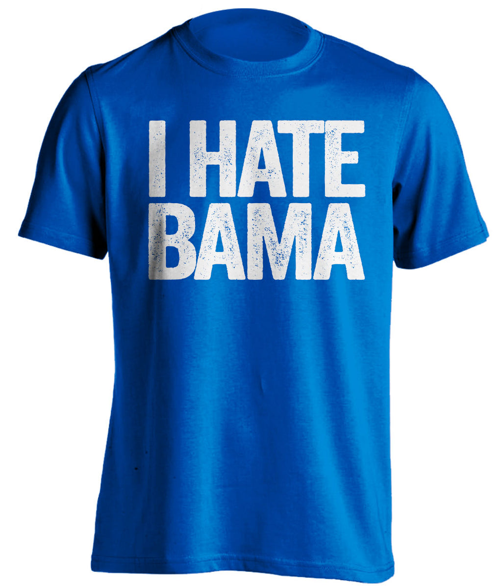 kentucky wildcats blue tee i hate bama