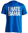 kentucky wildcats blue tee i hate bama
