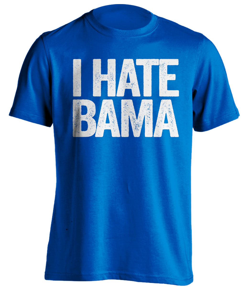kentucky wildcats blue tee i hate bama