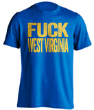 fuck west virginia wvu pitt pittsburgh panthers blue tshirt uncensored