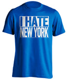 i hate new york dodgers blue jays fan blue shirt