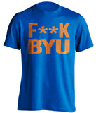 fuck byu boise state broncos orange tshirt censored