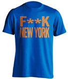 fuck new york islanders mets hater blue tshirt censored