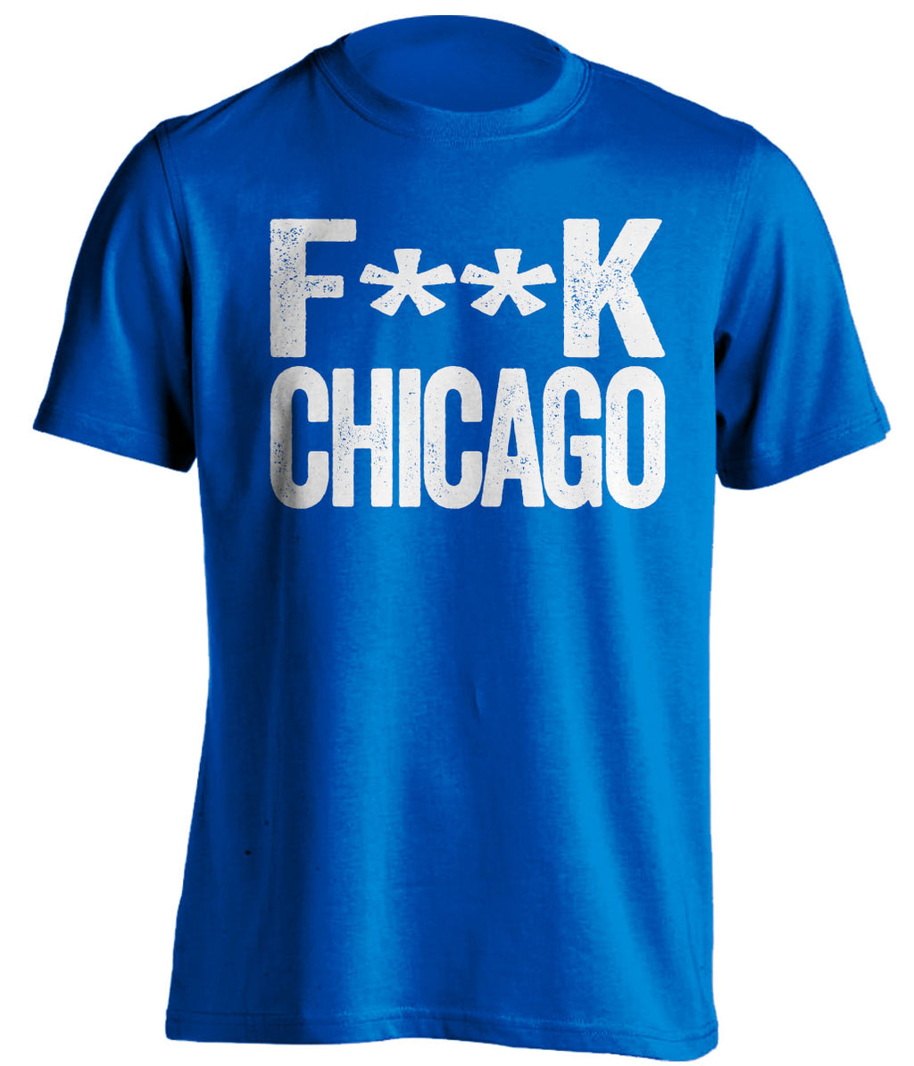 fuck chicago cubs sox colts royals blue tshirt censored