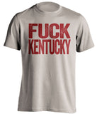 fuck kentucky indiana hoosiers cream shirt uncensored