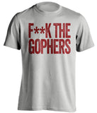 fuck the gophers umd duluth bulldogs grey tshirt censored