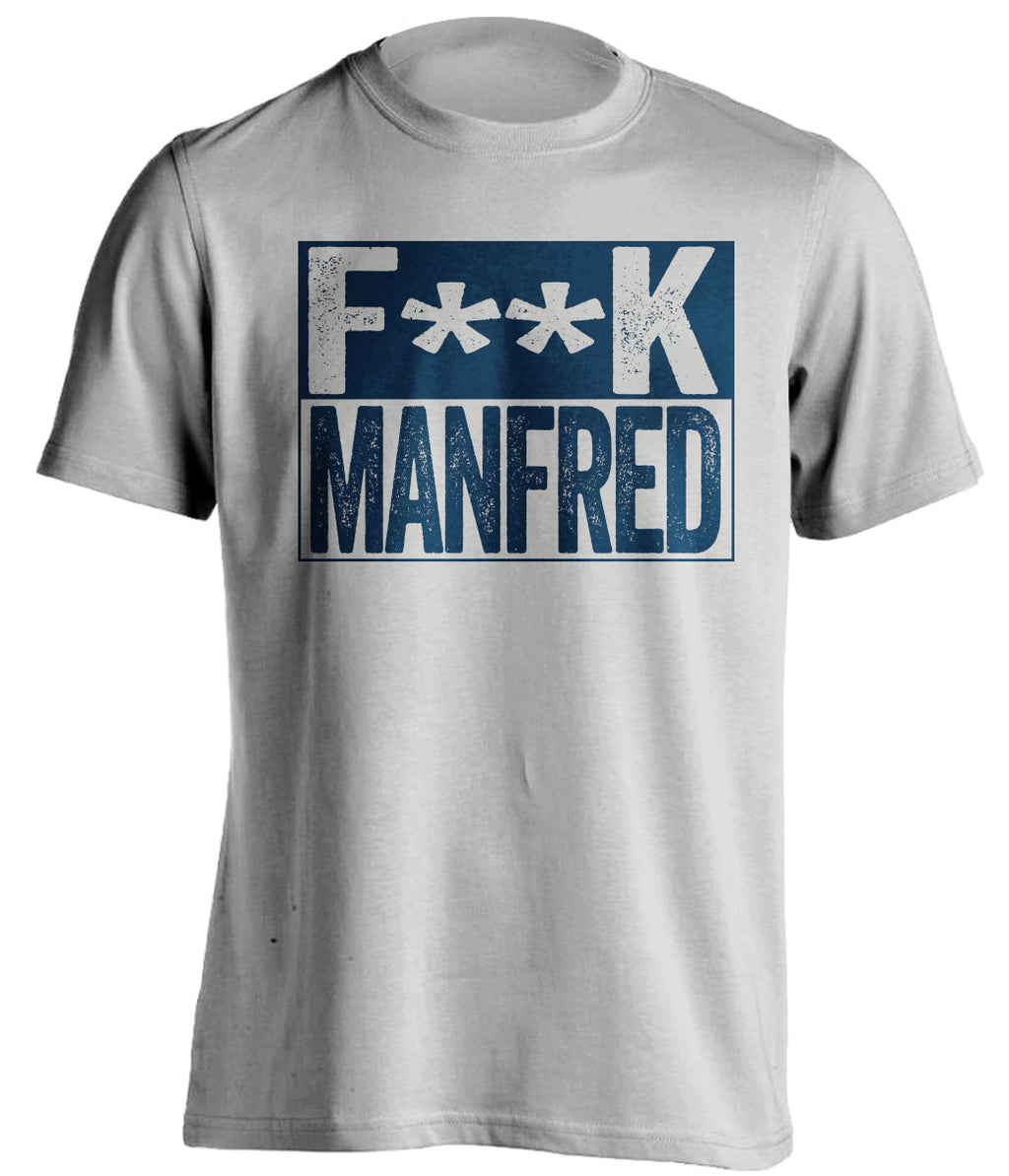 fuck manfred lockout new york yankees fan grey shirt censored