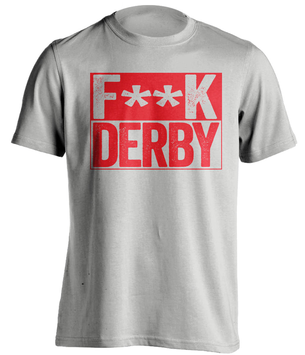 F**K DERBY Nottingham Forest FC grey TShirt