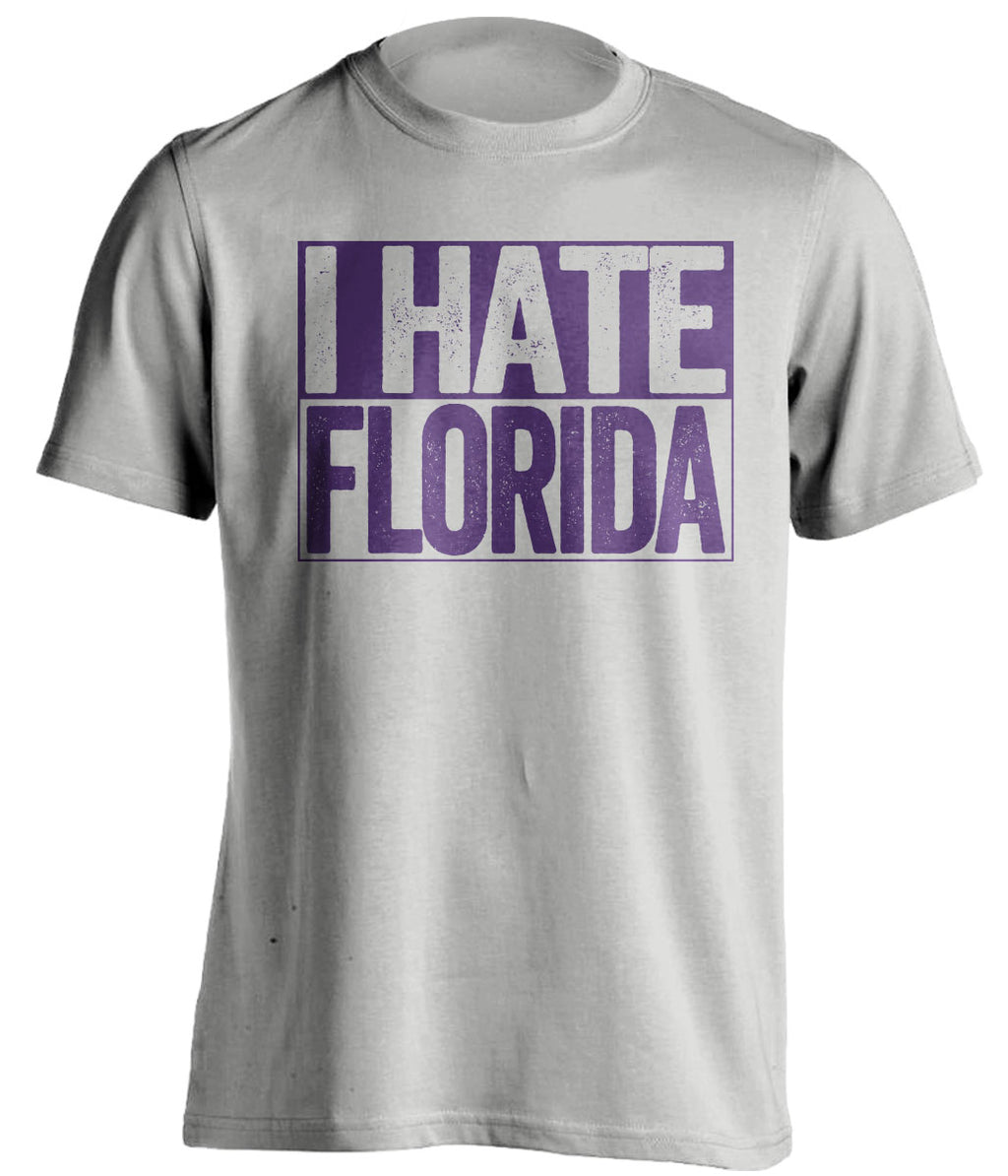 i hate florida grey shirt lsu tigers fan