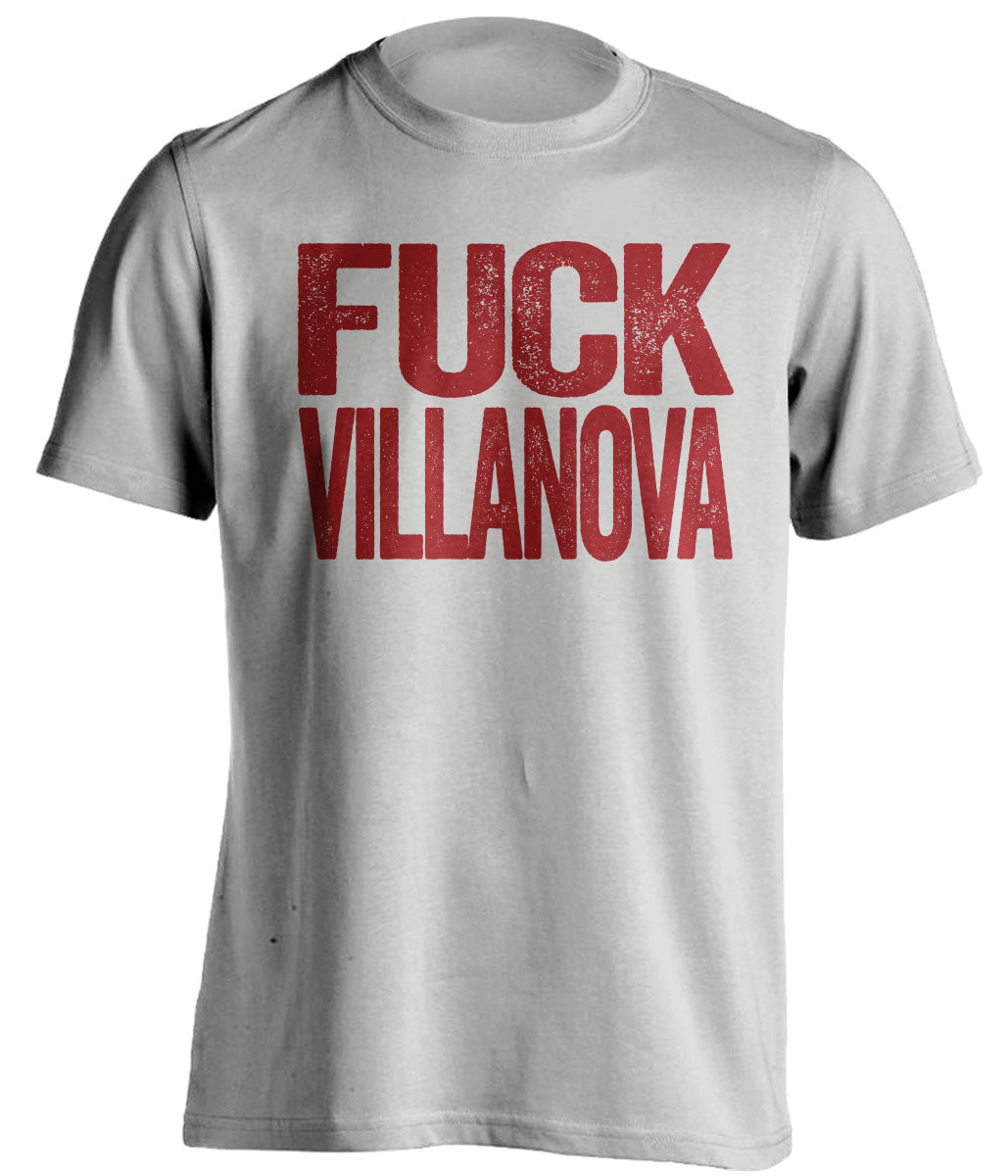 fuck villanova uncensored grey tshirt for temple owls fans