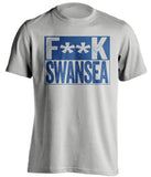 F**K SWANSEA Cardiff City FC grey TShirt