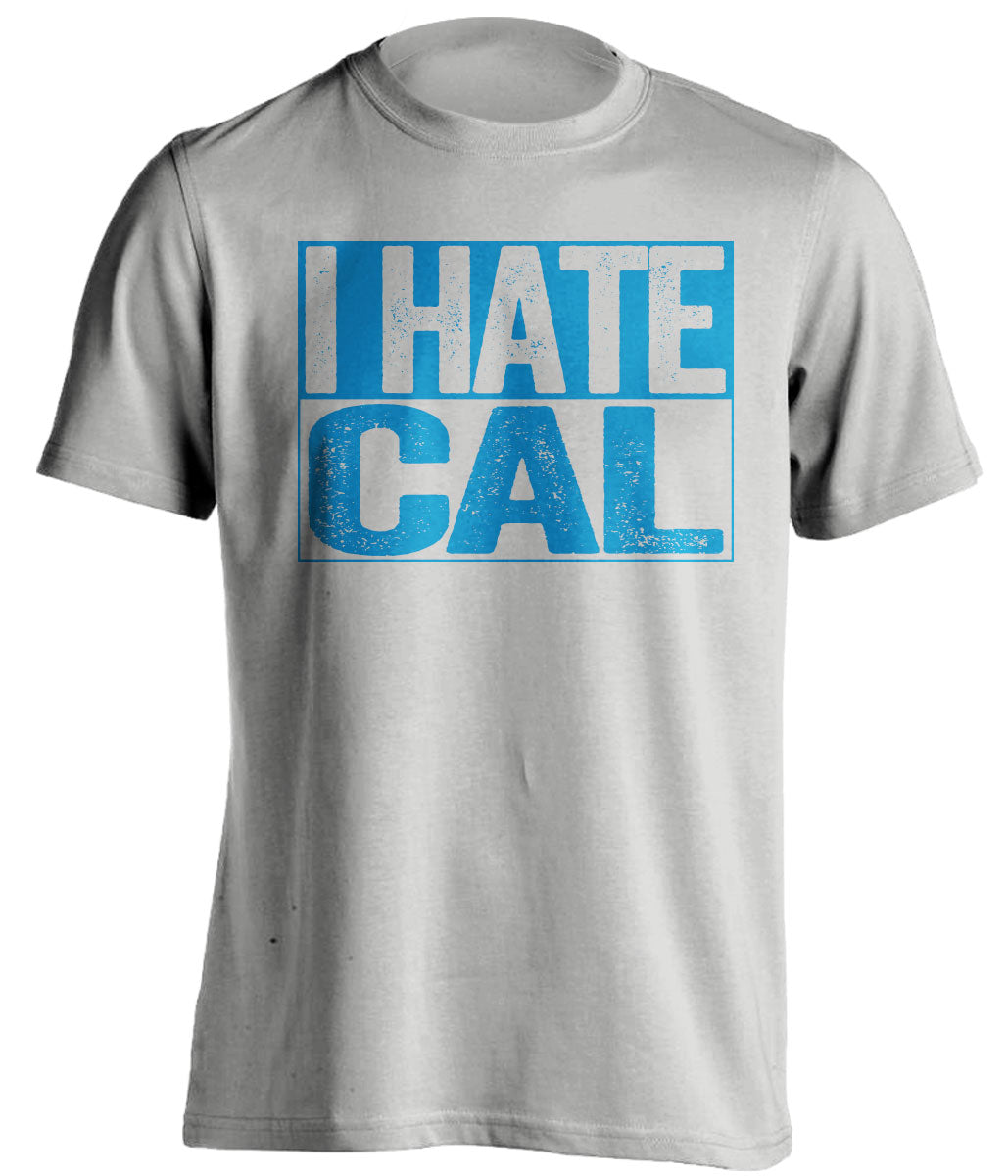 i hate cal grey shirt ucla bruins fan
