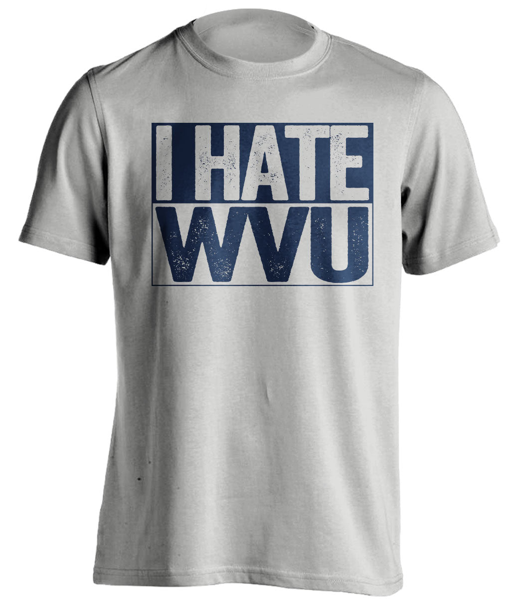 i hate wvu pitt panthers grey shirt