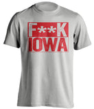 fuck iowa censored grey shirt for nebraska fans