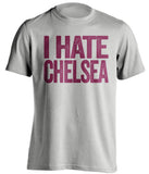 i hate arsenal west ham united grey shirt