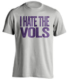 i hate the vols grey and purple tee shirt TTU fans