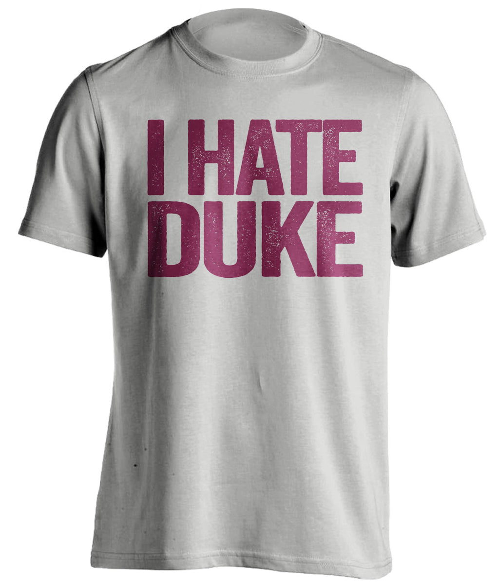 i hate duke fsu noles fan grey shirt
