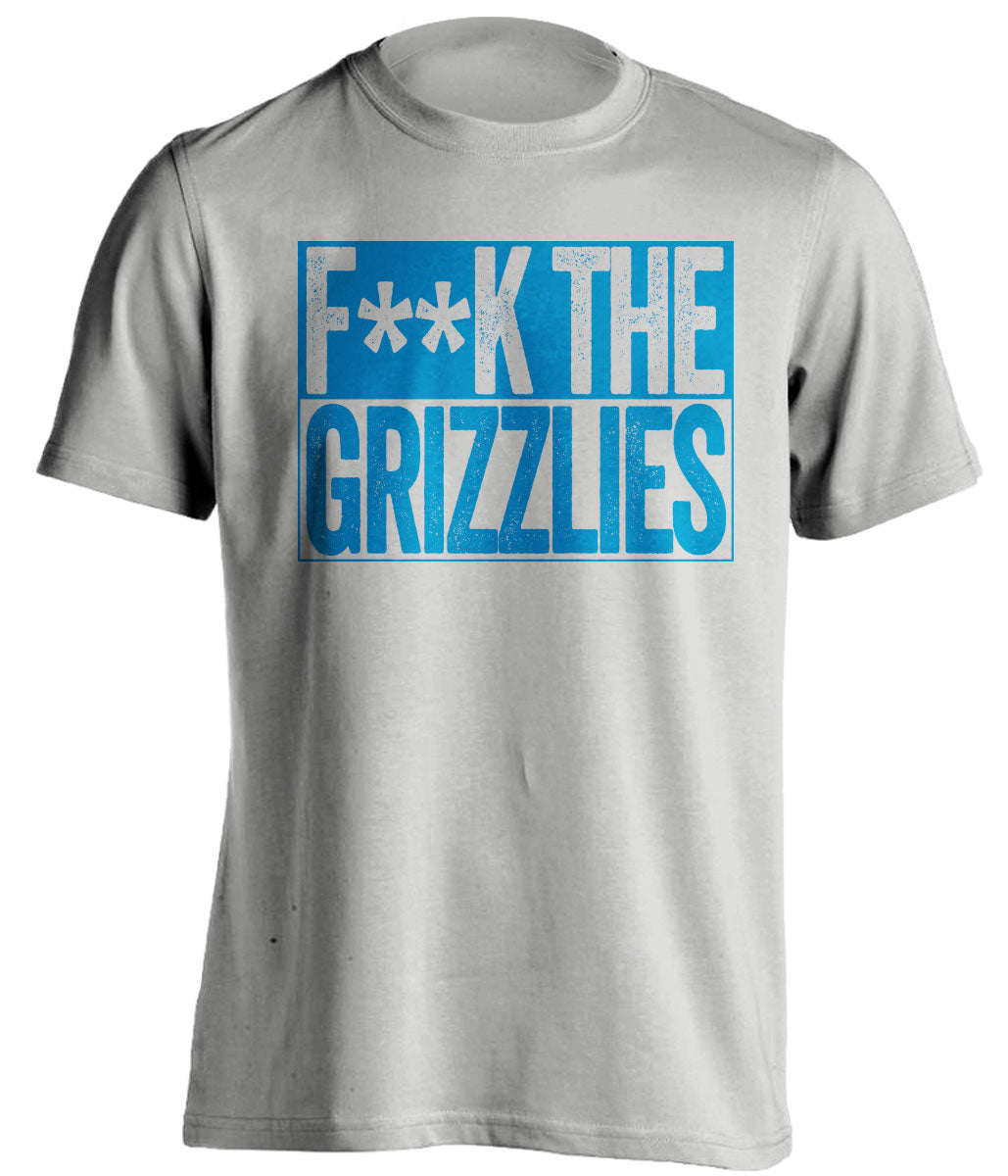 FUCK THE GRIZZLIES - Oklahoma City Thunder Fan T-Shirt - Box Design - Beef Shirts