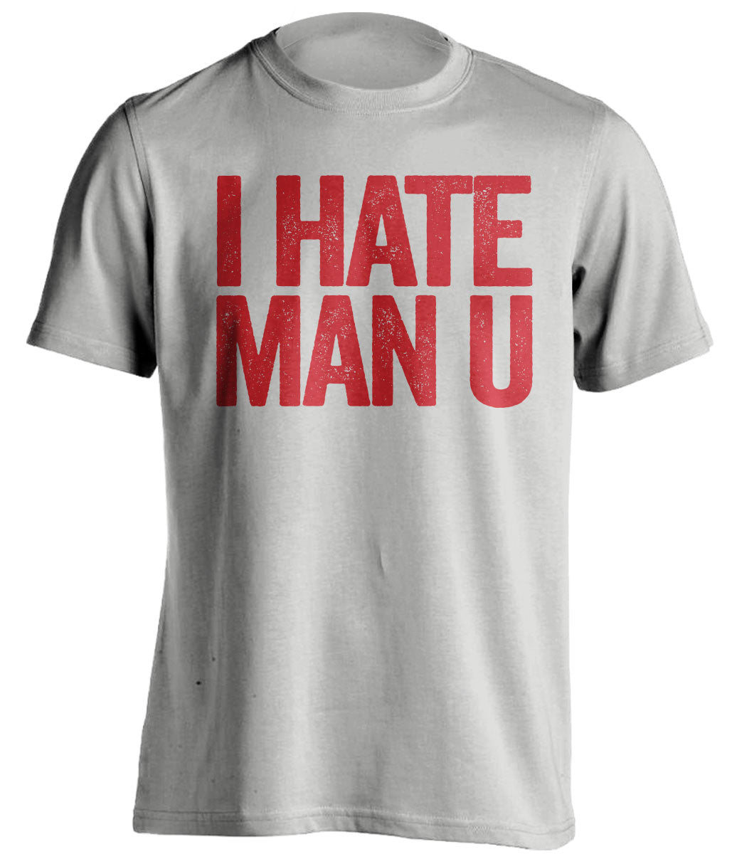 i hate man u arsenal grey tshirt