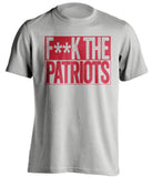 F**K THE PATRIOTS Atlanta Falcons grey TShirt