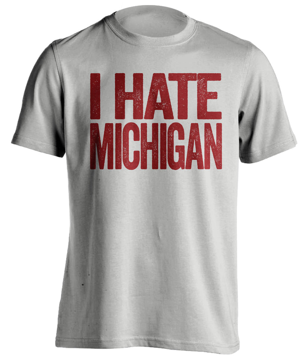i hate michigan grey tshirt minnesota fan