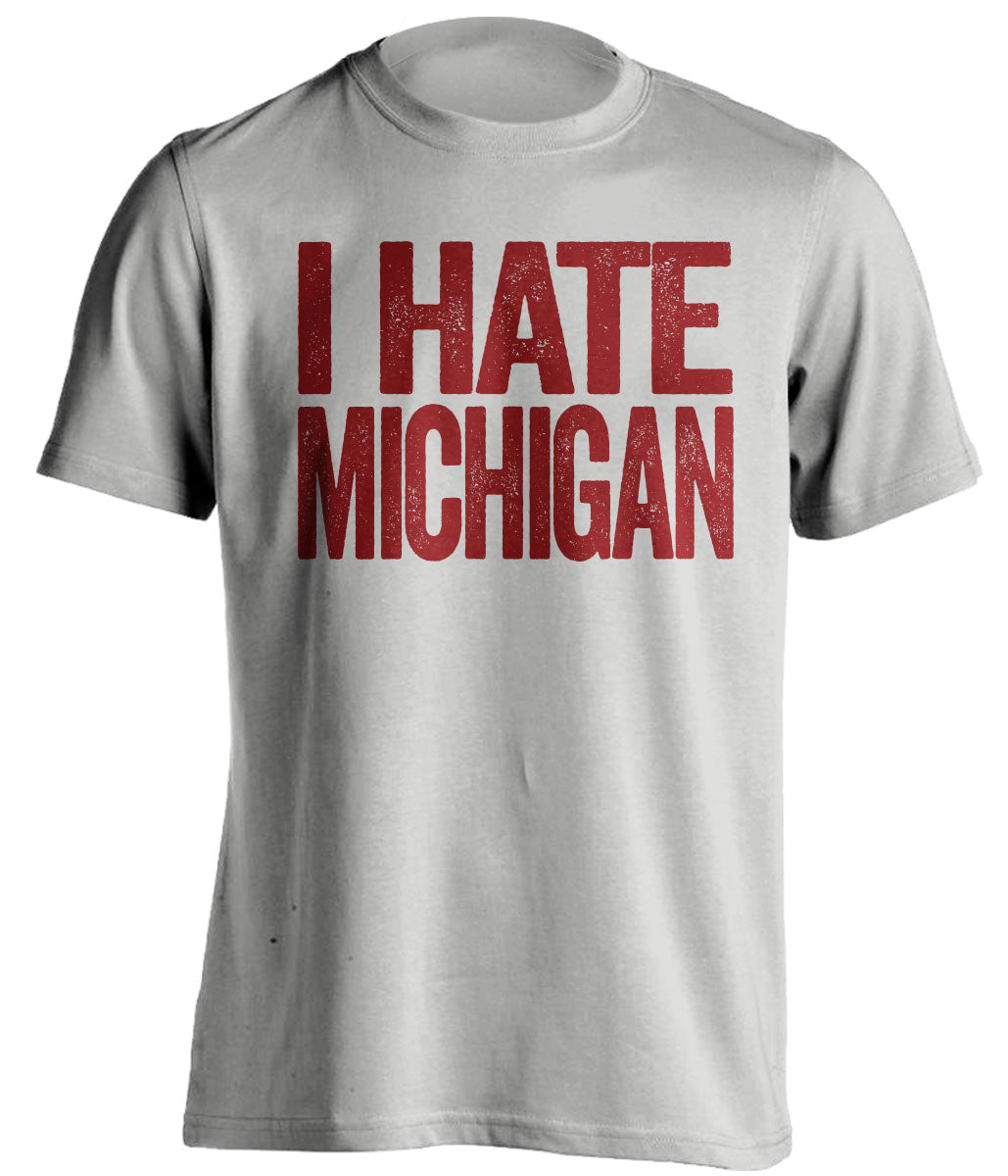 i hate michigan grey tshirt minnesota fan