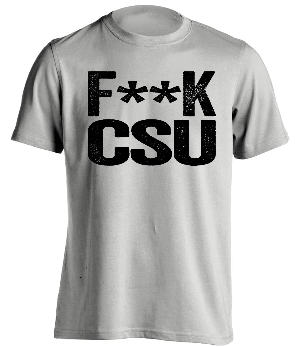 fuck csu censored grey tshirt CU buffs fan