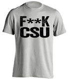 fuck csu censored grey tshirt CU buffs fan