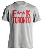 fuck toronto montreal canadiens texas rangers grey tshirt censored