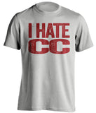 i hate cc du denver pioneers gold pan grey tshirt