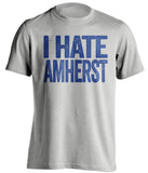 i hate amherst UML umass lowell river hawks grey tshirt