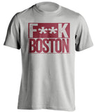 Fuck Boston - Boston Haters Shirt - Navy and Cardinal Red - Box Design - Beef Shirts