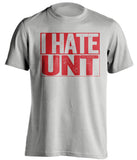 i hate unt texas SMU mustangs grey shirt