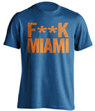 fuck miami censored blue tshirt for gators fans
