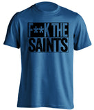 fuck the saints blue and black shirt censored