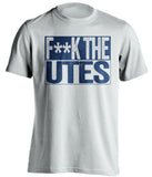 F**K THE UTES BYU Cougars white TShirt