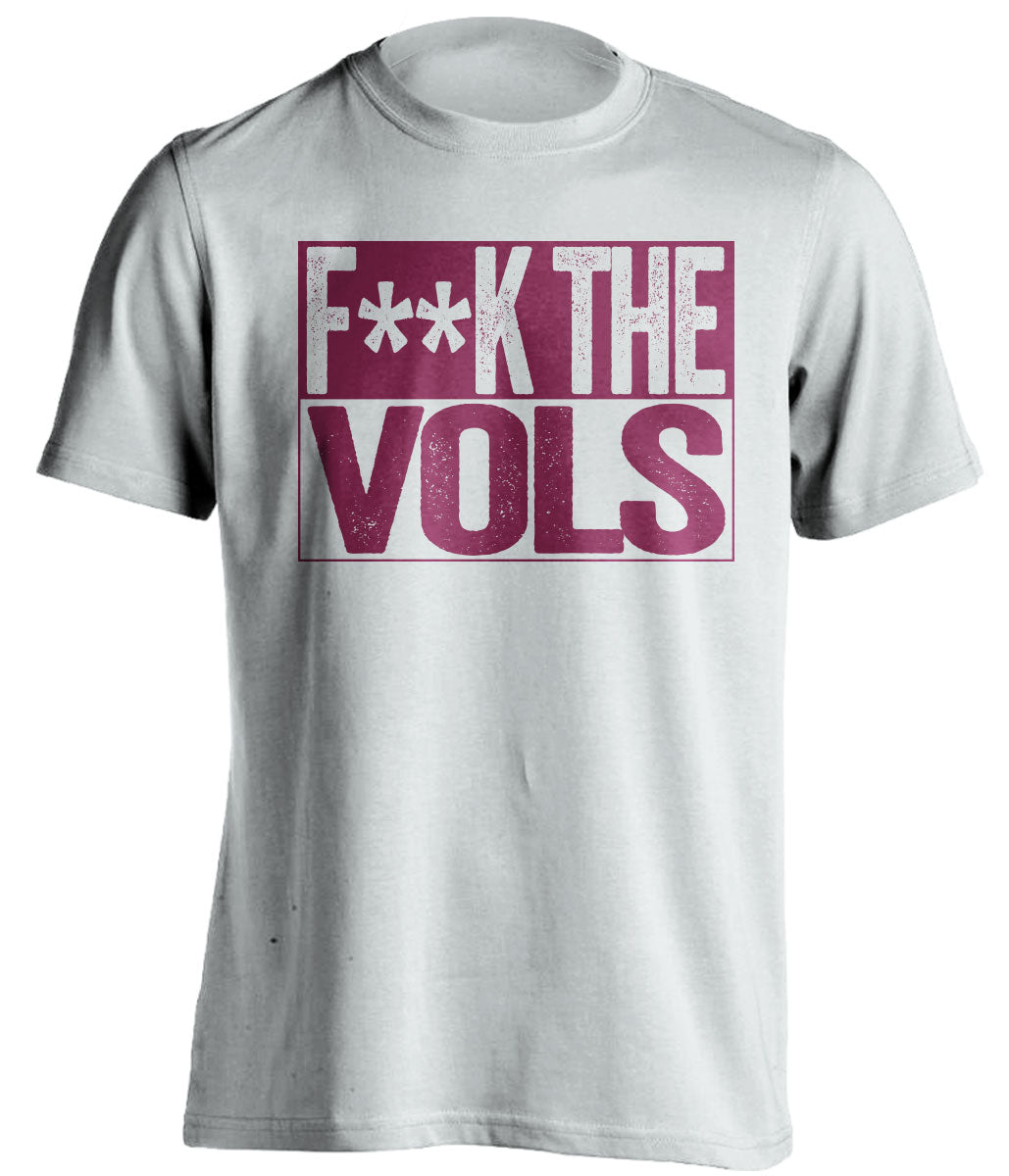 fuck the vols white and cardinal red shirt censored