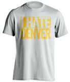 i hate denver cc colorado college tigers white shirt