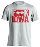 fuck iowa censored white shirt for nebraska fans