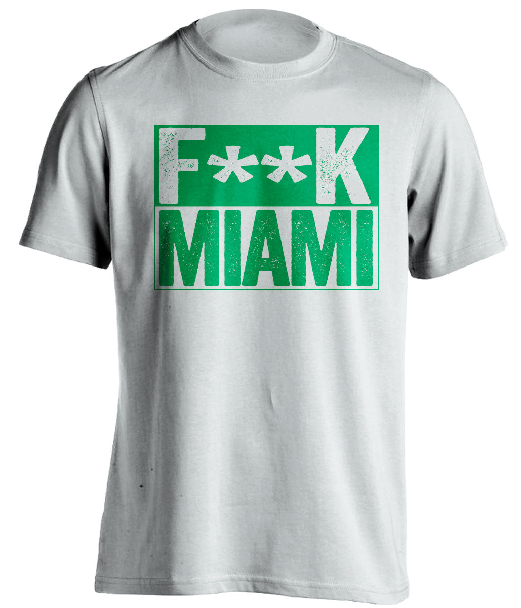 fuck miami boston celtics white shirt