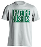 I Hate The Huskies Oregon Ducks white TShirt