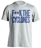 fuck the cyclones censored white tshirt for jayhawk fans