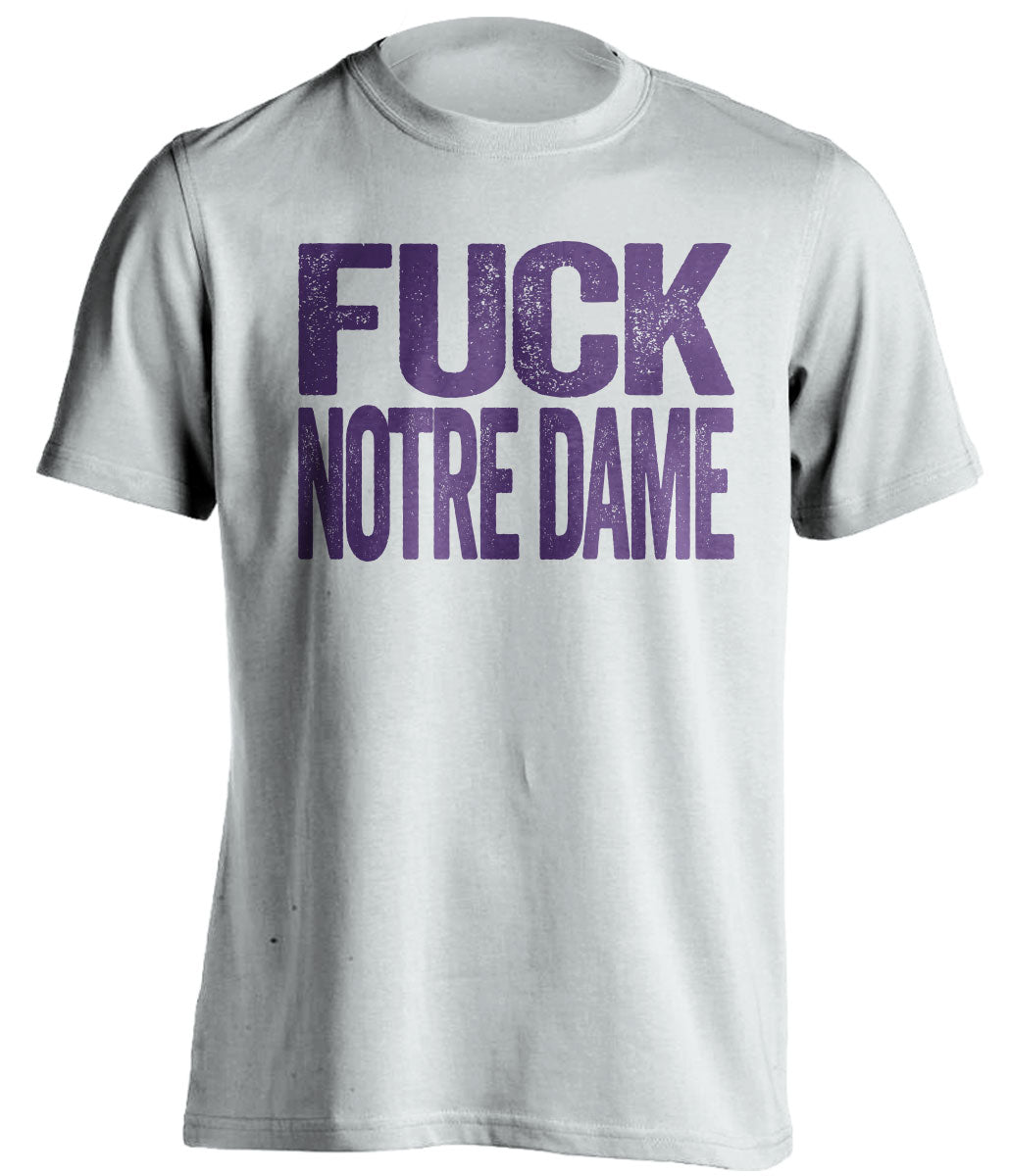 fuck notre dame northwestern fan white shirt uncensored
